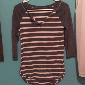 Striped Baseball Tee